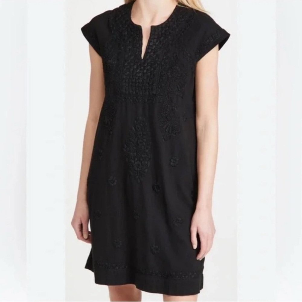 ROLLER RABBIT Faith Embroidered Black Dress Size Medium